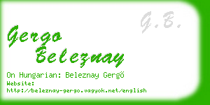 gergo beleznay business card